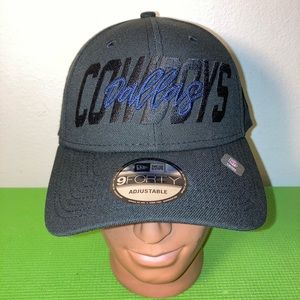 Men's Dallas Cowboys New Era Black NFL Draft 9FORTY SnapBack Adjustable Hat New